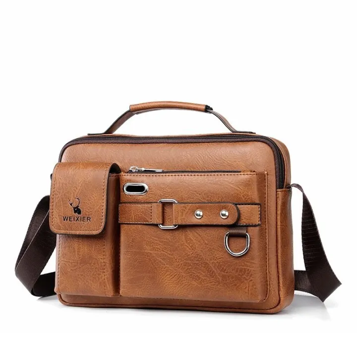 Men's Artificial Leather Shoulder Bag